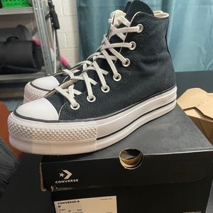 Black Chuck Taylor All Star Lift Platform Canvas High Top Chunky Brand New w Box